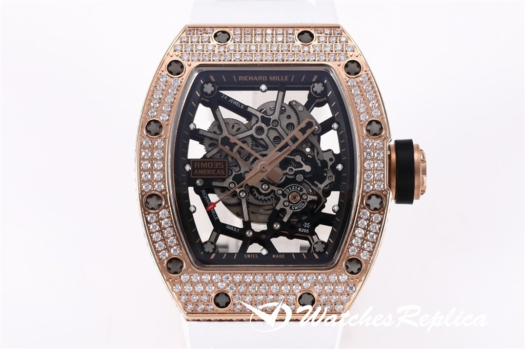 AAA Richard Mille RM035 Americas „American Bull“ Gedenkweite Luxus Diffuse Diamond Serie Replica Uhren