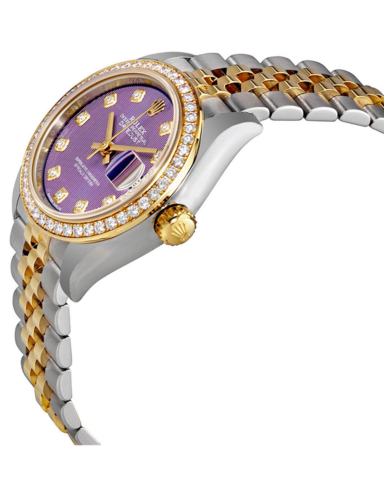 Replica Rolex Datejust Veilchen Streifen Diamant Dial Automatische Dame Replica Uhren 28mm